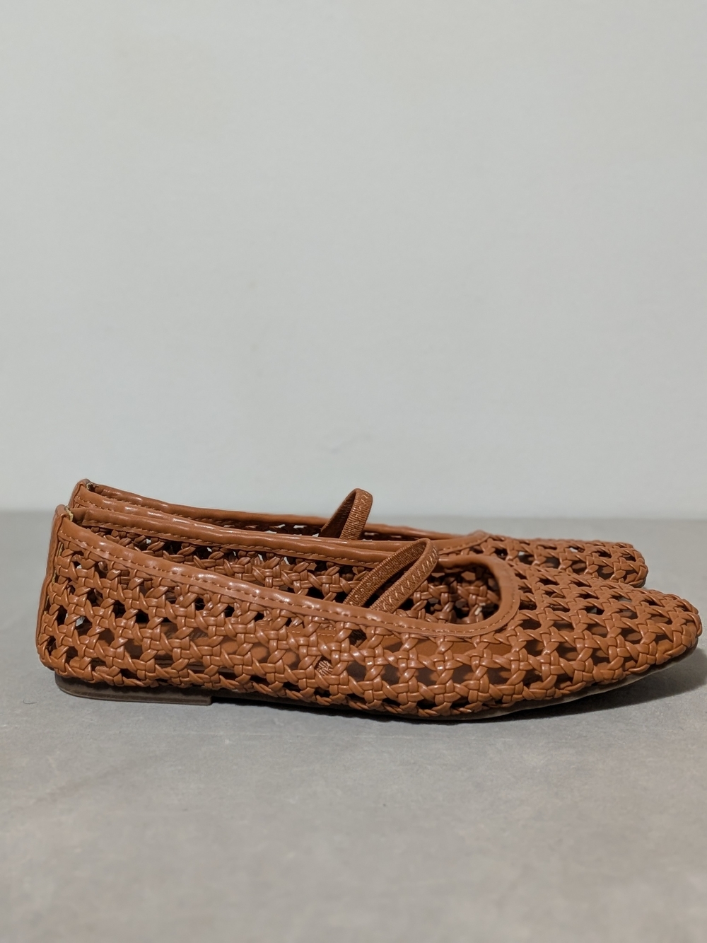 Cushionaire Woven Weavy Mary Jane , Ballet Flats, Cognac,  Women Sz 8W - Picture 2 of 9